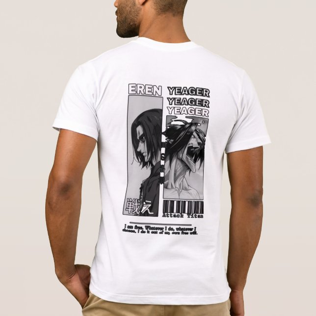 ⚔️Freiheitskämpfer Anime ⚔️ T-Shirt (Rückseite)