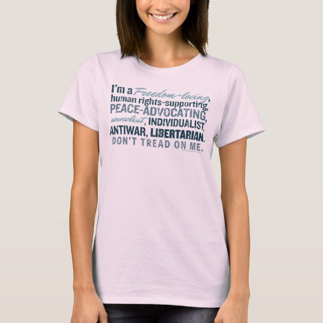 Freiheitsliebender libertärer T - Shirt (Vorderseite)