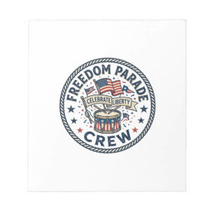 Freiheitsparade-Crew Patriotisches Patriotisches P Notizblock