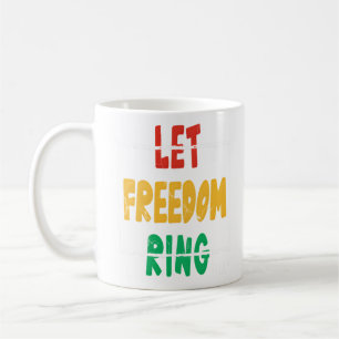 Freiheitsring, MLK-Zitat, Schwarze Geschichte gela Kaffeetasse