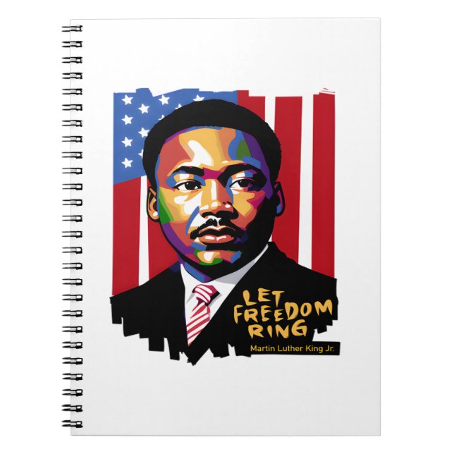Freiheitsring, MLK-Zitat, Schwarze Geschichte gela Notizblock (Vorderseite)