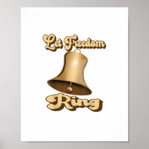 Freiheitsring Retro Vintage Glocke gelassen Poster
