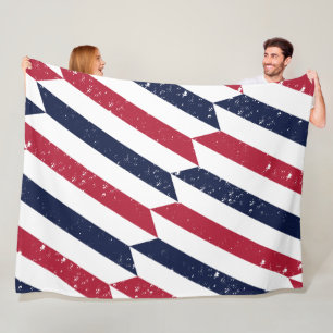 Freiheitsschritte – Geometrische USA Kuscheldecke Fleecedecke