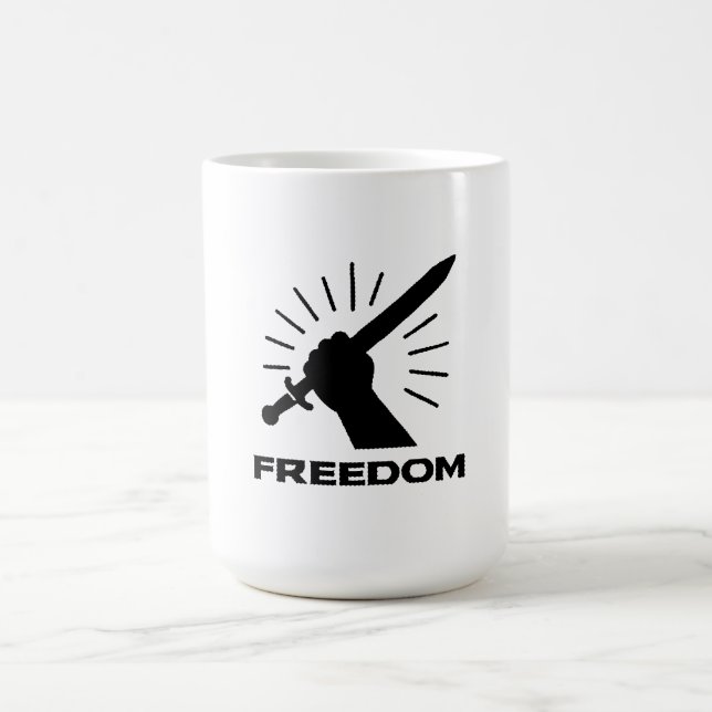 Freiheitsschwert-Grafik Kaffeetasse (Mittel)