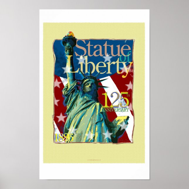 Freiheitsstatue 125-jähriges Poster (Vorne)