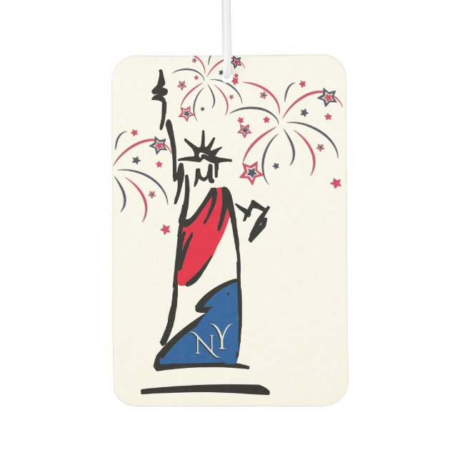 Freiheitsstatue 4. Juli Feuerwerk Autolufterfrischer (Vorderseite)