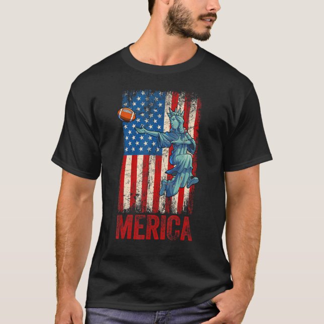 Freiheitsstatue 4. Juli Frauen Männer Amerikanisch T-Shirt (Vorderseite)