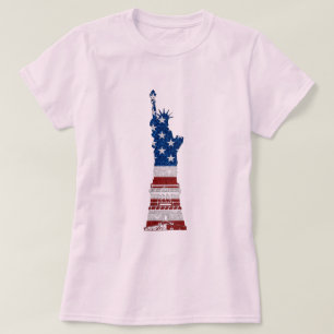 Freiheitsstatue 4. Juli Glitzer T-Shirt
