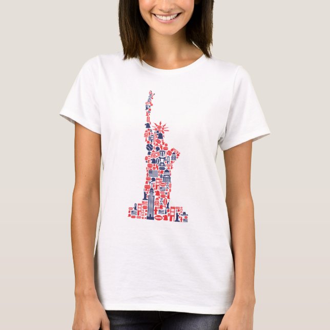 Freiheitsstatue, Alle Amerikaner, Ikonen T-Shirt (Vorderseite)