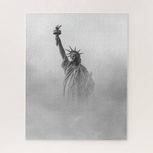 Freiheitsstatue Amerika Schwarz und Weiß