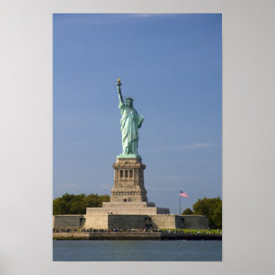 Freiheitsstatue auf Freiheits-Insel in neuem Poster