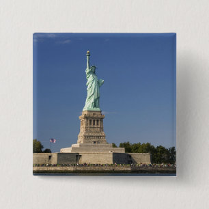 Freiheitsstatue auf Freiheits-Insel in neuen 2 Button