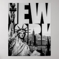 Freiheitsstatue B&W Poster