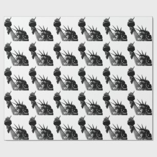 Freiheitsstatue Black & White Geschenkpapier