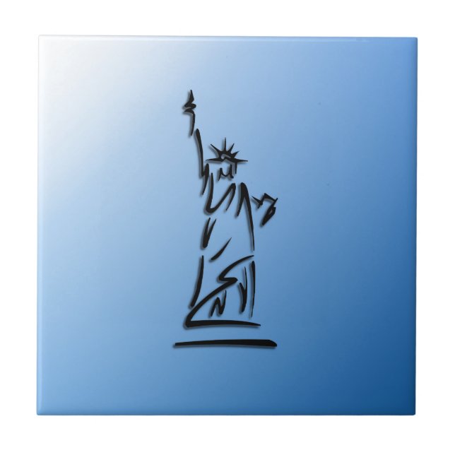 Freiheitsstatue Blue Fliese (Vorderseite)