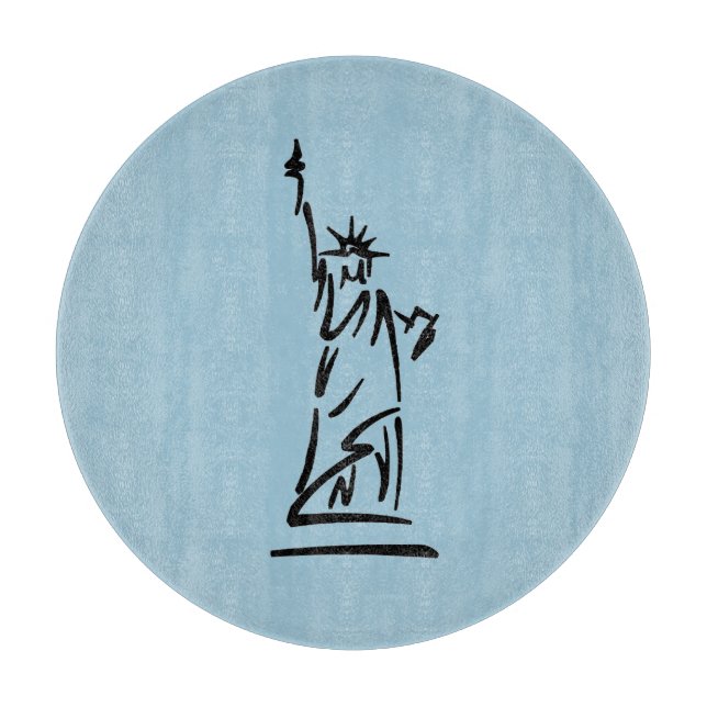 Freiheitsstatue Blue Schneidebrett (Vorderseite)