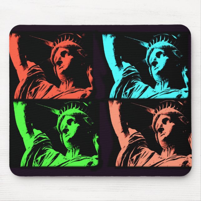 Freiheitsstatue Collage Mousepad (Vorne)