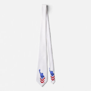 Freiheitsstatue der USA Flag Weiße Krawatte