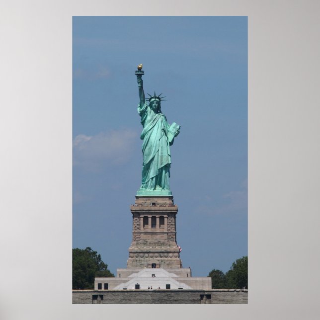 Freiheitsstatue des NYC | Schönes farbiges Foto Poster (Vorne)