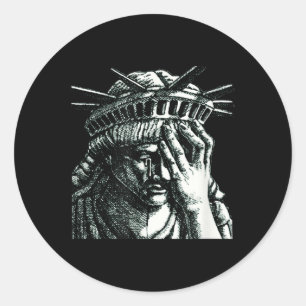 Freiheitsstatue, die gegen Trump Widerstand leiste Runder Aufkleber