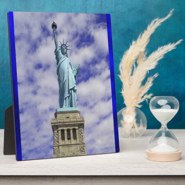 Freiheitsstatue, Ellis Island, New York Fotoplatte (Seite)