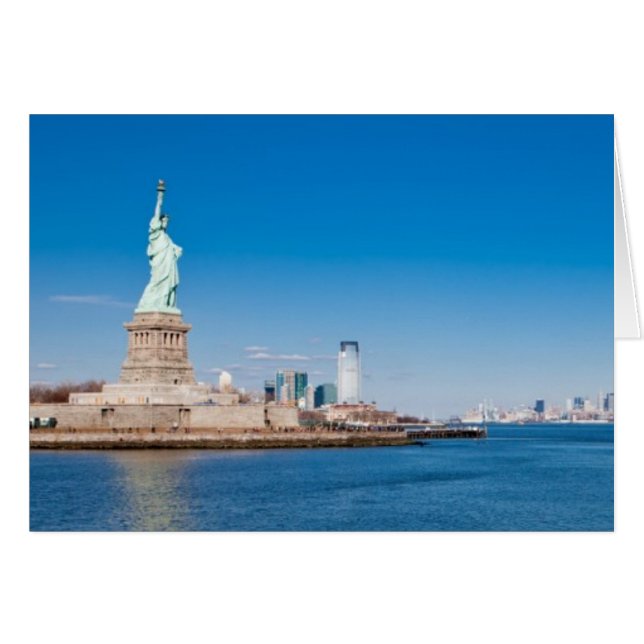 Freiheitsstatue, Hudson River und Manhattan (Vorderseite (Horizontal))