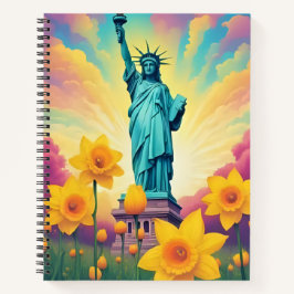 Freiheitsstatue im Frühling Notizbuch