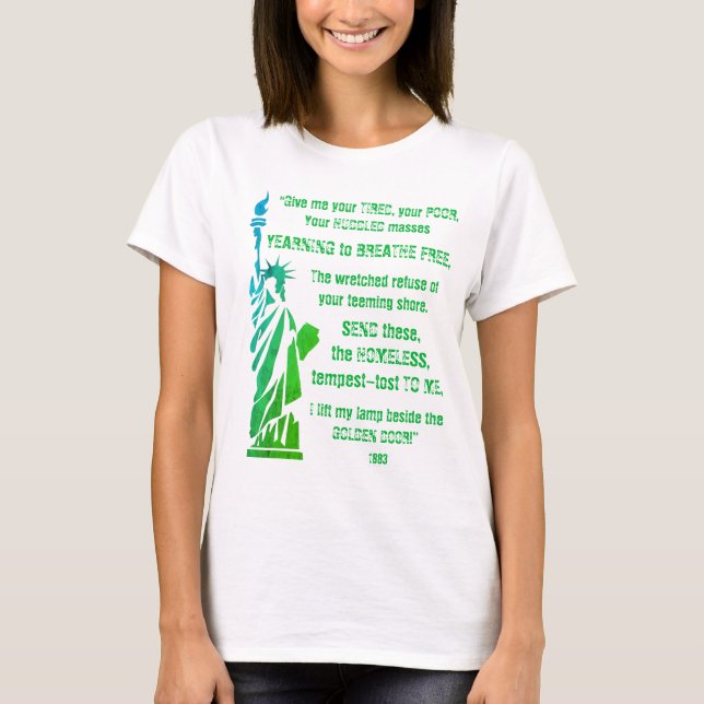 Freiheitsstatue - Immigrations-Shirt T-Shirt (Vorderseite)