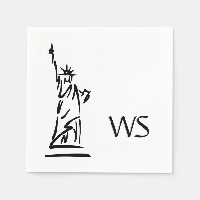 Freiheitsstatue initialisiert serviette (Vorderseite)