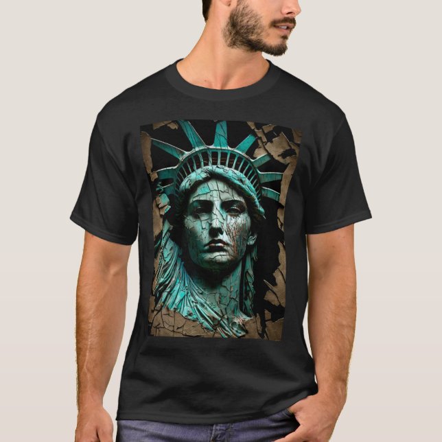 Freiheitsstatue künstlerisches Rendering Lady Libe T-Shirt (Vorderseite)