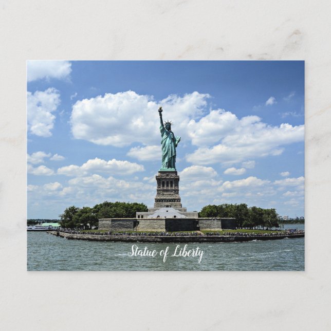 Freiheitsstatue, Liberty Island, Postkarte (Vorderseite)