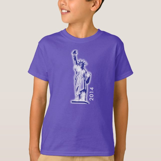 Freiheitsstatue Mädchen angepasstes Bella T-Shirt (Vorderseite)