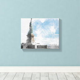 Freiheitsstatue Manhattan Skyline Leinwand Wall