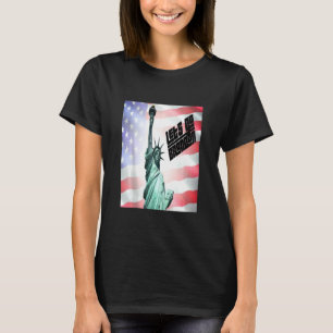 Freiheitsstatue mit amerikanischer Flagge T-Shirt