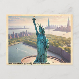 Freiheitsstatue Nationaldenkmal NYC Vintage Postkarte