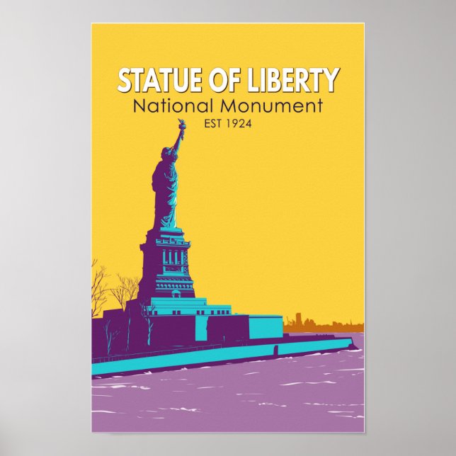 Freiheitsstatue Nationalmonument Liberty Island Poster (Vorne)