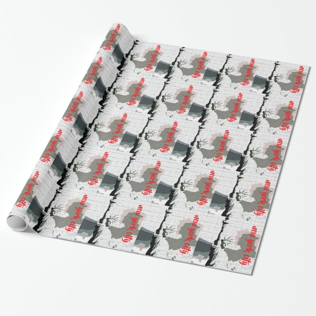 Freiheitsstatue New Yok City Pop Art Collection Geschenkpapier (Ungerollt)