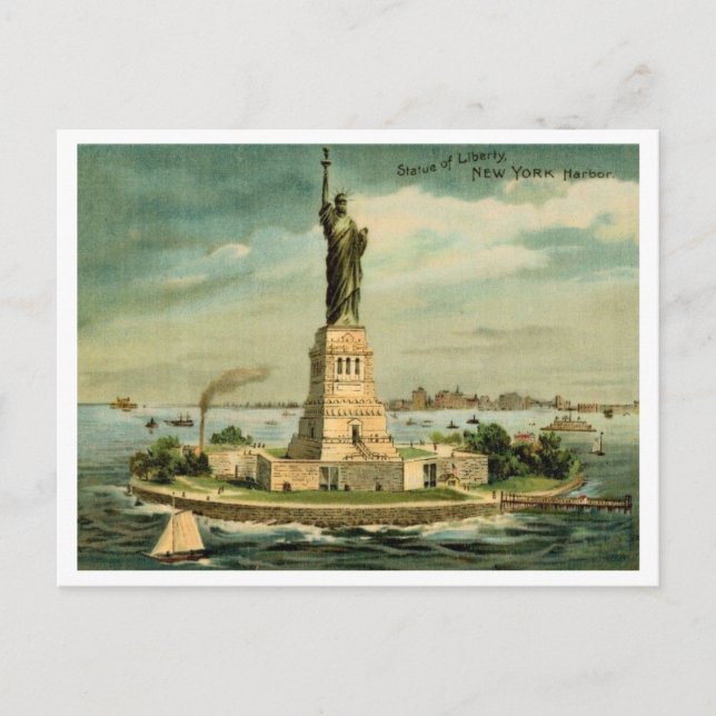 Freiheitsstatue, New York 1906 Vintag Postkarte (Vorderseite)
