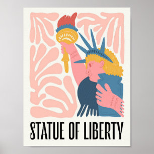Freiheitsstatue New York abstraktes Reisen Poster