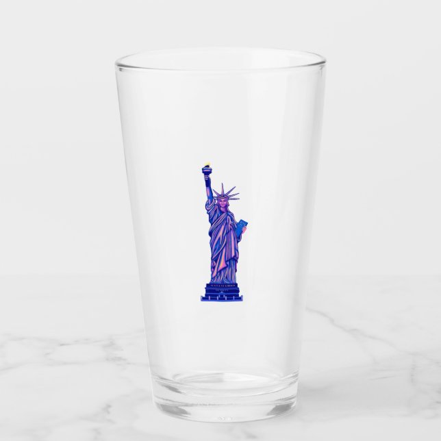 Freiheitsstatue - New York City-4. Juli - Glas (Vorderseite)