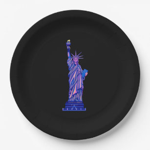 Freiheitsstatue - New York City-4. Juli - Pappteller