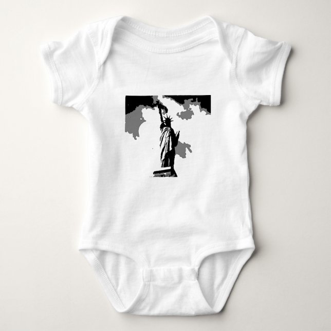 Freiheitsstatue New York City Baby Strampler (Vorderseite)