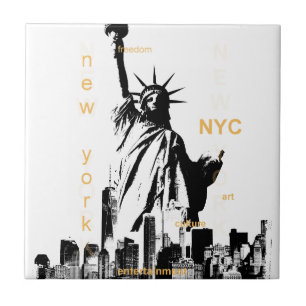 Freiheitsstatue New York City Ny Nyc Fliese