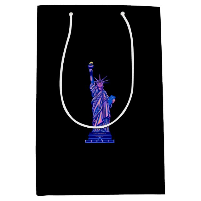 Freiheitsstatue-New York City-Sehenswürdigkeit- Mittlere Geschenktüte (Vorderseite)