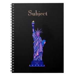 Freiheitsstatue-New York City-Sehenswürdigkeit- Notizblock
