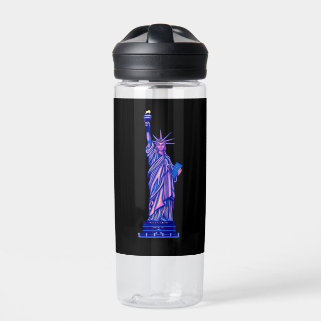 Freiheitsstatue-New York City-Sehenswürdigkeit- Trinkflasche (Vorderseite)