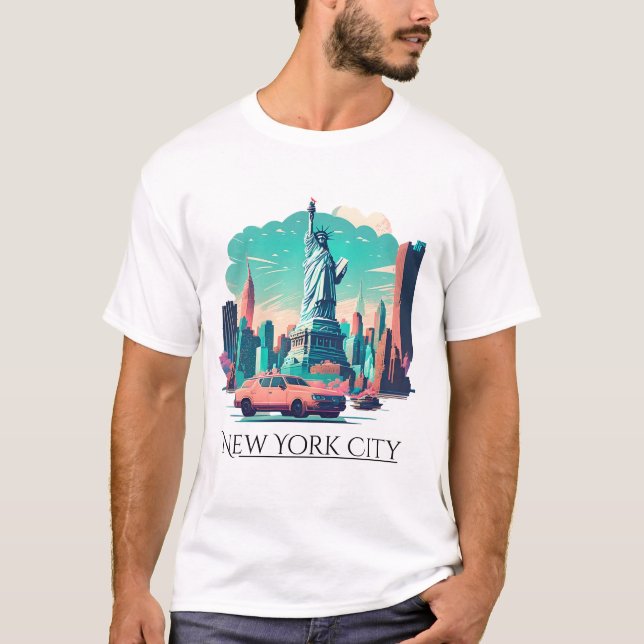 Freiheitsstatue New York City T - Shirt (Vorderseite)