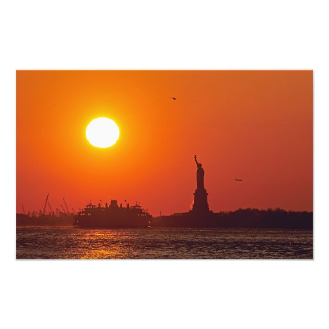 Freiheitsstatue, New York Harbour, NY, USA, Fotodruck (Vorne)