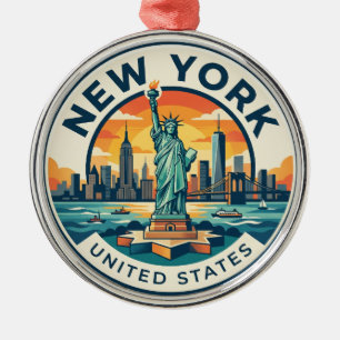 Freiheitsstatue New York Ornament Aus Metall