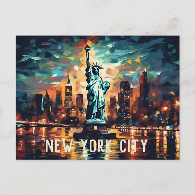 Freiheitsstatue New York Postcard Postkarte (Vorderseite)